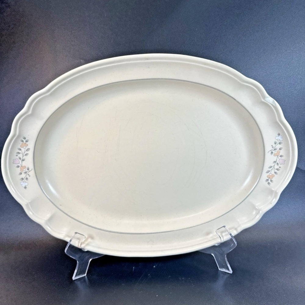 Pfaltzgraff Remembrance Oval Serving Platter 14.6" x ~10.25" x ~1.45"